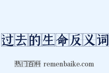 过去的生命反义词是什么意思的图片